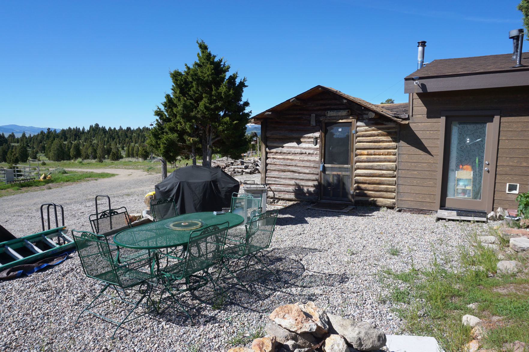 Back yard with table